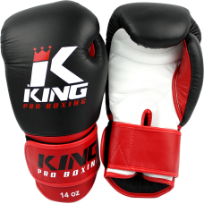 Боксерские перчатки King Pro Boxing BGK-1 blk-wht-red