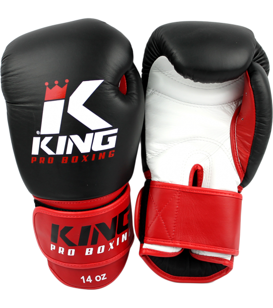 Боксерские перчатки King Pro Boxing BGK-1 blk-wht-red Боксерские перчатки King Pro Boxing BGK-1 blk-wht-red