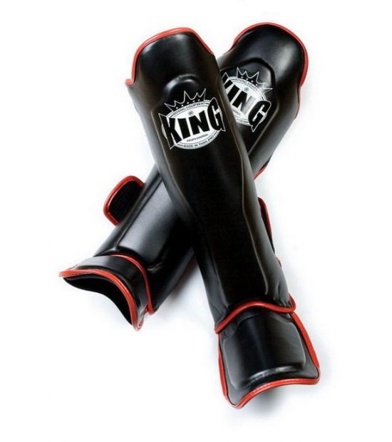 Накладки на ноги King Pro Boxing shinguard, PU-SGK-1 blk-red Накладки на ноги King Pro Boxing shinguard, PU-SGK-1 blk-red