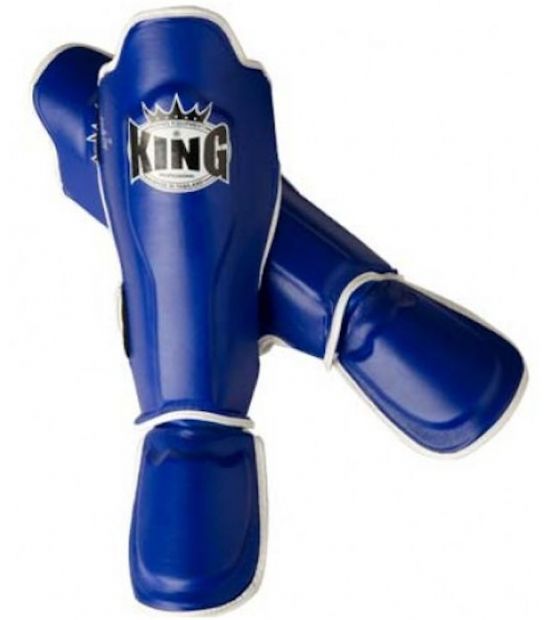 Накладки на ноги  King Pro Boxing Shinguard, PU-SGK-7-blue Накладки на ноги  King Pro Boxing Shinguard, PU-SGK-7-blue