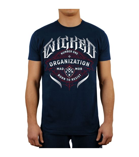 Футболка Wicked One  ORGANIZATION TEE NAVY Футболка Wicked One  ORGANIZATION TEE NAVY
