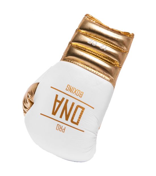 Боксерские перчатки DNA Pro Boxing MTRX White/Gold Боксерские перчатки DNA Pro Boxing MTRX White/Gold