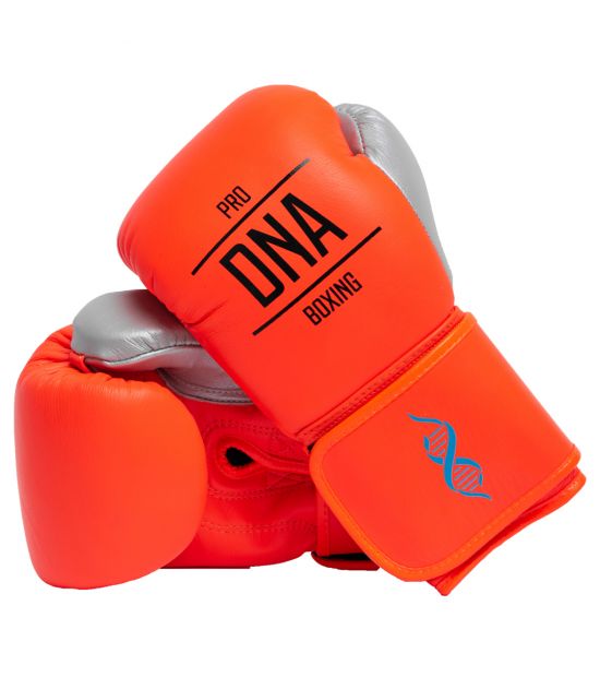 Боксерские перчатки DNA Pro Boxing MTRX Orange/Silver Боксерские перчатки DNA Pro Boxing MTRX Orange/Silver