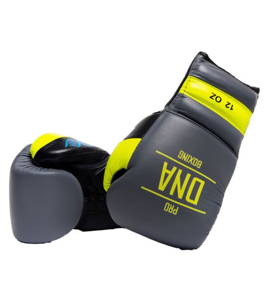 Боксерские перчатки DNA Pro Boxing MTRX Grey/Neon Боксерские перчатки DNA Pro Boxing MTRX Grey/Neon