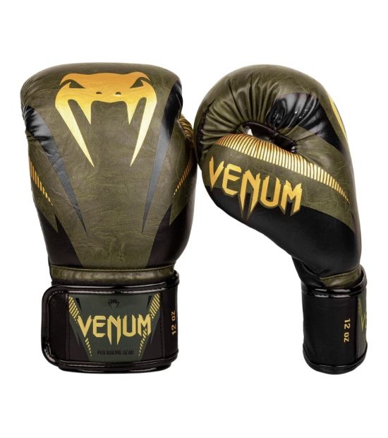 Боксерские перчатки VENUM IMPACT BOXING GLOVES - KHAKI/GOLD Боксерские перчатки VENUM IMPACT BOXING GLOVES - KHAKI/GOLD